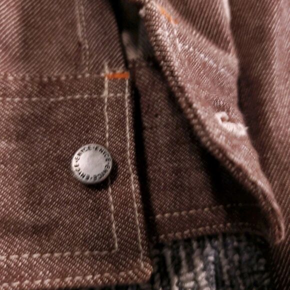 Vintage Y2K Enyce Denim Patchwork Brown Jacket Mens Size Larger NWT - Picture 8 of 16